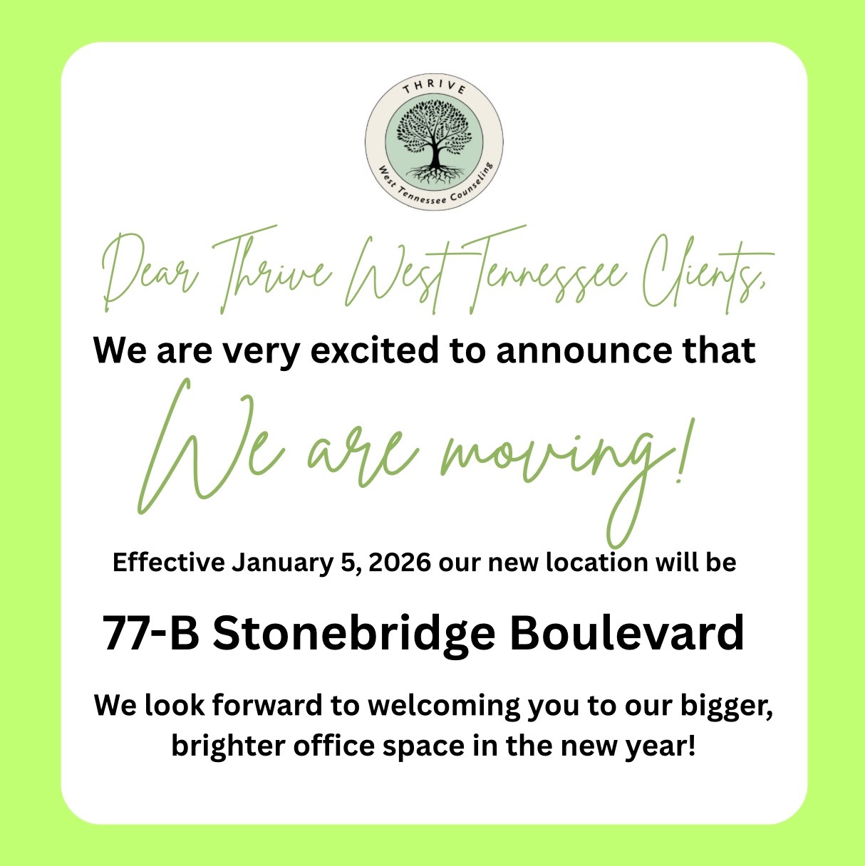 Thrive Counseling therapy session